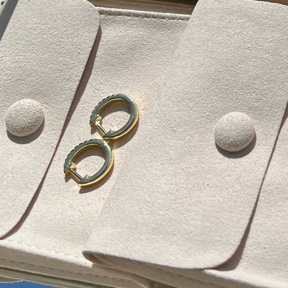 Timeless Mini Rhinestone “Martha” Hoops - Picture 6 of 7